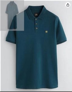 WROGN Men's Pure Cotton Pique Stretch T-Shirt | Slim Fit